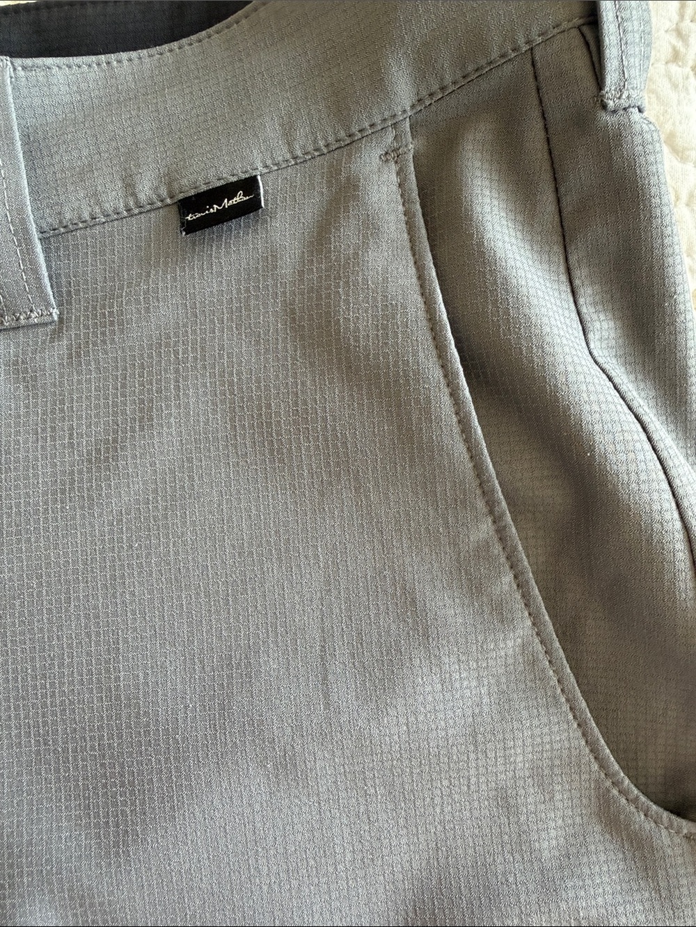 Travis Mathew Wonderlust Gray Stretch Hybrid Golf Shorts - Picture 4 of 6